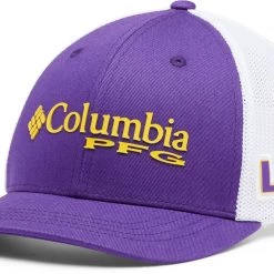 Columbia Youth LSU Tigers Purple PFG Mesh Adjustable Hat For Unisex