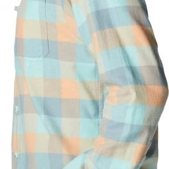Columbia Men's PFG Slack Tide Flannel Long Sleeve Shirt Harbor Blue Big Gingham -Columbia Sales Store unnamed file 3239