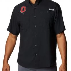 Columbia Men's Ohio State Buckeyes Tamiami Performance Black Shirt