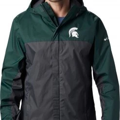Columbia Men's Michigan State Spartans Green/Grey Glennaker Storm Jacket