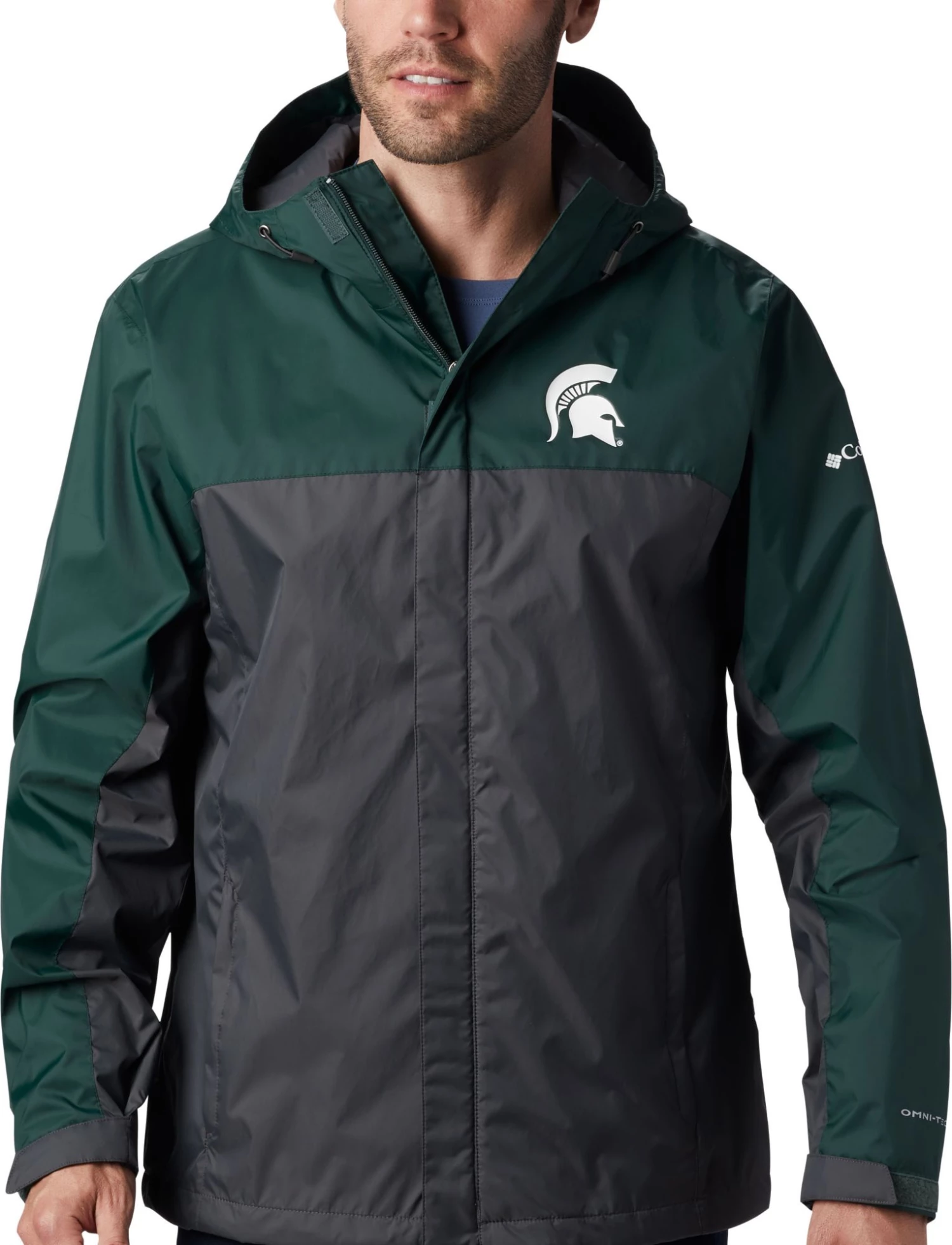 Columbia Men's Michigan State Spartans Green/Grey Glennaker Storm Jacket 3 Columbia Men's Michigan State Spartans Green/Grey Glennaker Storm Jacket