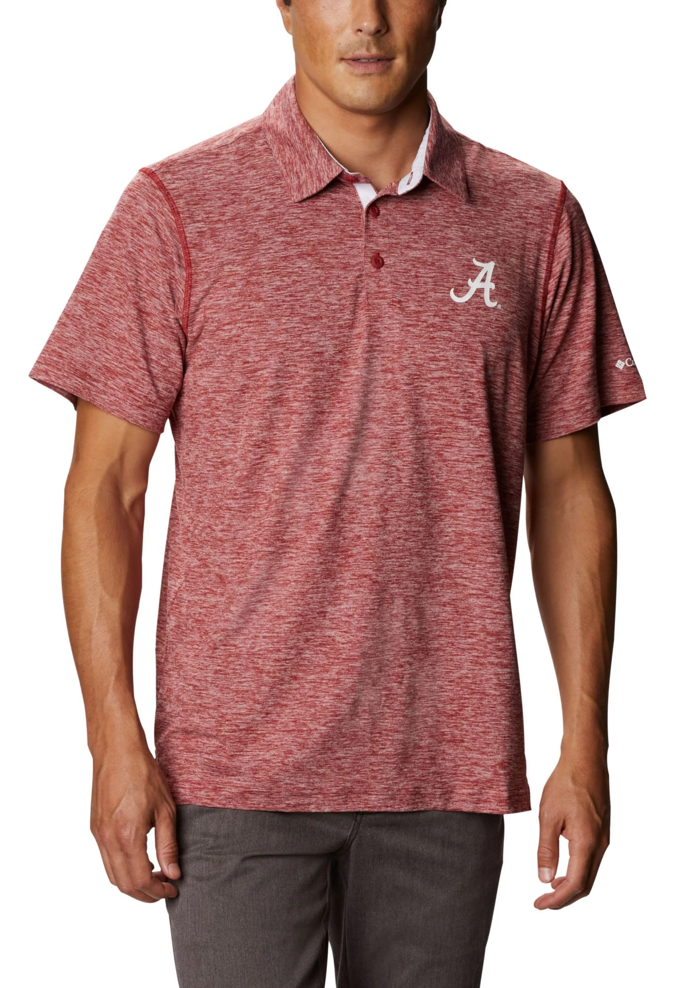 Columbia Men's Alabama Crimson Tide Crimson Tech Trail Polo 3 Columbia Men's Alabama Crimson Tide Crimson Tech Trail Polo