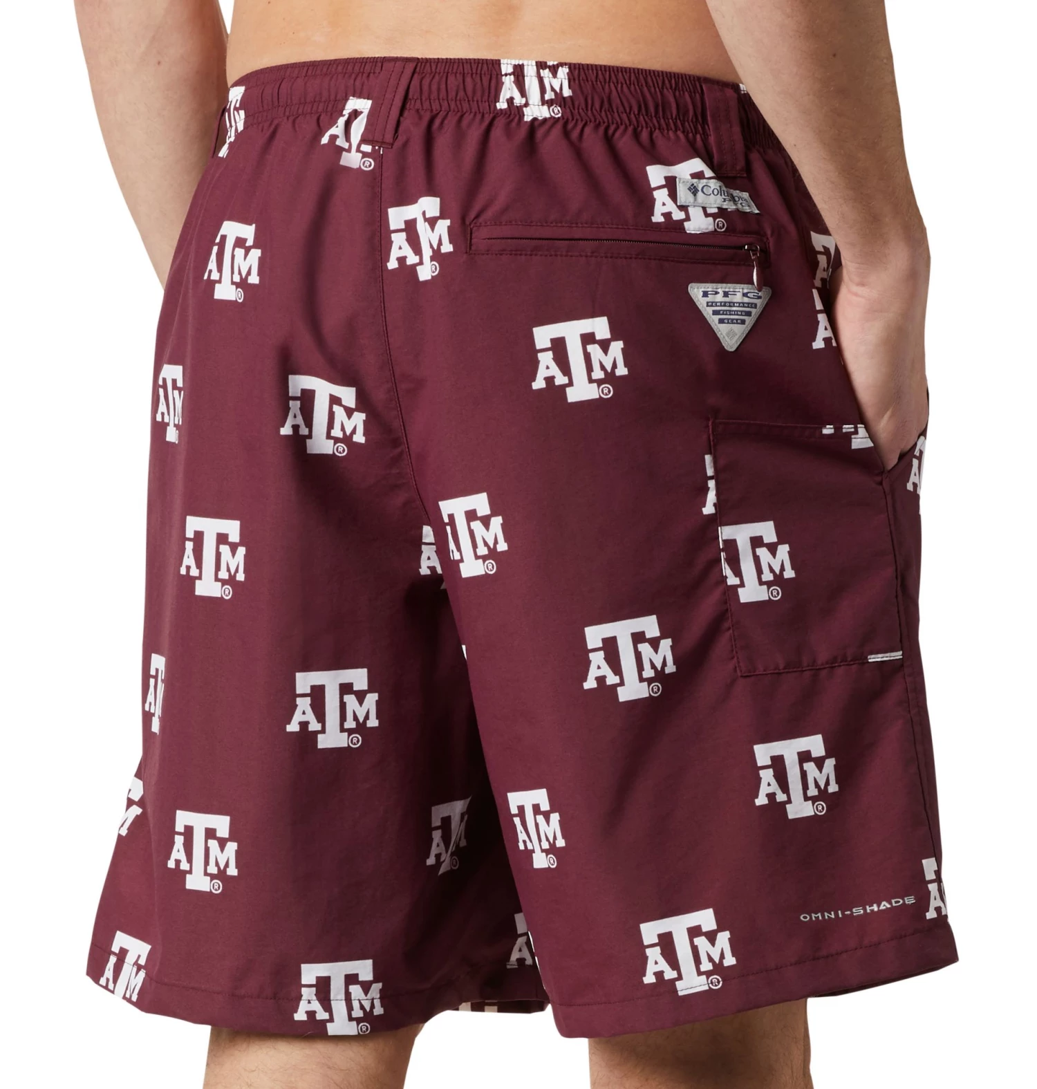 Columbia Men's Texas A&M Aggies Maroon Backcast Performance Shorts 6 Columbia Men's Texas A&M Aggies Maroon Backcast Performance Shorts - Image 4