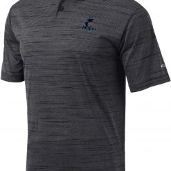 Columbia Men's Miami Marlins Gray Omni-Wick Set Performance Polo