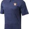 Columbia Men's Houston Astros Navy Omni-Wick Set Performance Polo