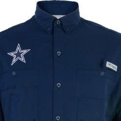 Columbia Men's Dallas Cowboys Tamiami Navy Button-Up Dress Shirt -Columbia Sales Store unnamed file 3430