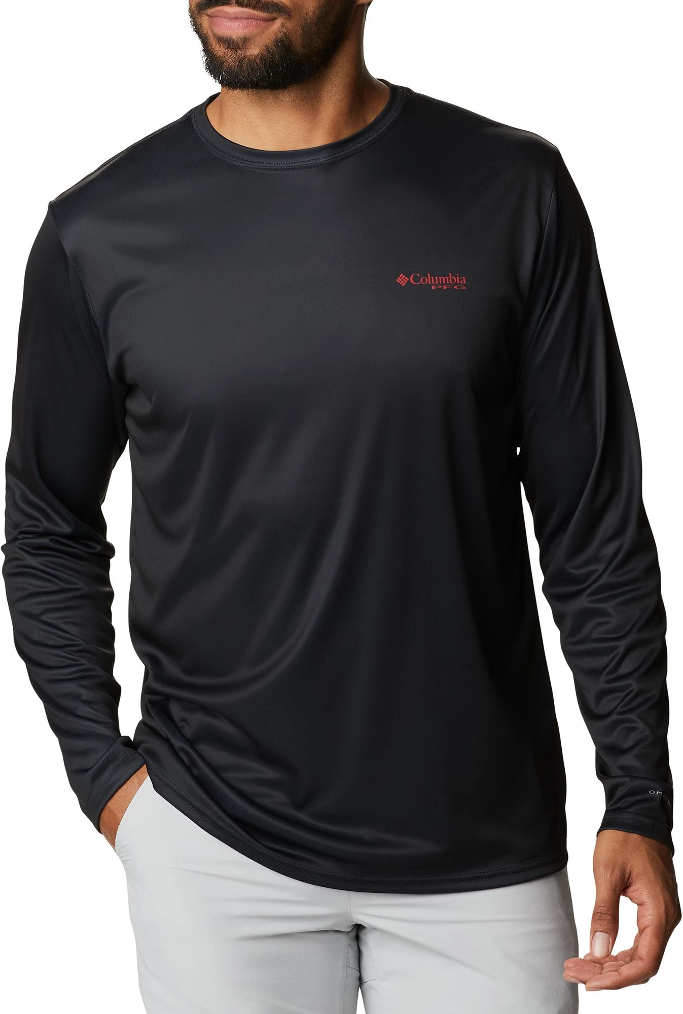 Columbia Men's Terminal Tackle PFG Fish Flag Long Sleeve Shirt Cgrey/ Deep Marine Trout 4 Columbia Men's Terminal Tackle PFG Fish Flag Long Sleeve Shirt Cgrey/ Deep Marine Trout - Image 2