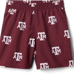 Columbia Youth Texas A&M Aggies Backcast Printed Performance Maroon Shorts For Boys'