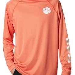Columbia Men's Clemson Tigers Orange Terminal Tackle Long Sleeve T-Shirt