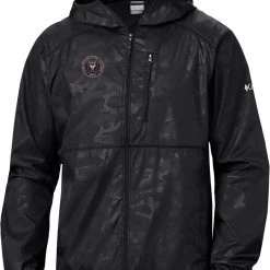Columbia Inter Miami CF Black Flash Forward Camo Windbreaker For Men