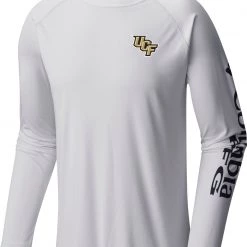 Columbia Men's UCF Knights White Terminal Tackle Long Sleeve T-Shirt