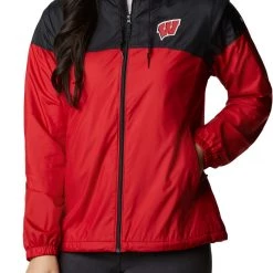 Columbia Women's Wisconsin Badgers Red/Black Flash Forward Lined Jacket