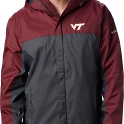 Columbia Men's Virginia Tech Hokies Maroon/Grey Glennaker Storm Jacket