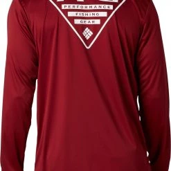 Columbia Men's Terminal Tackle PFG Destination Long Sleeve Shirt Red Spark/usa