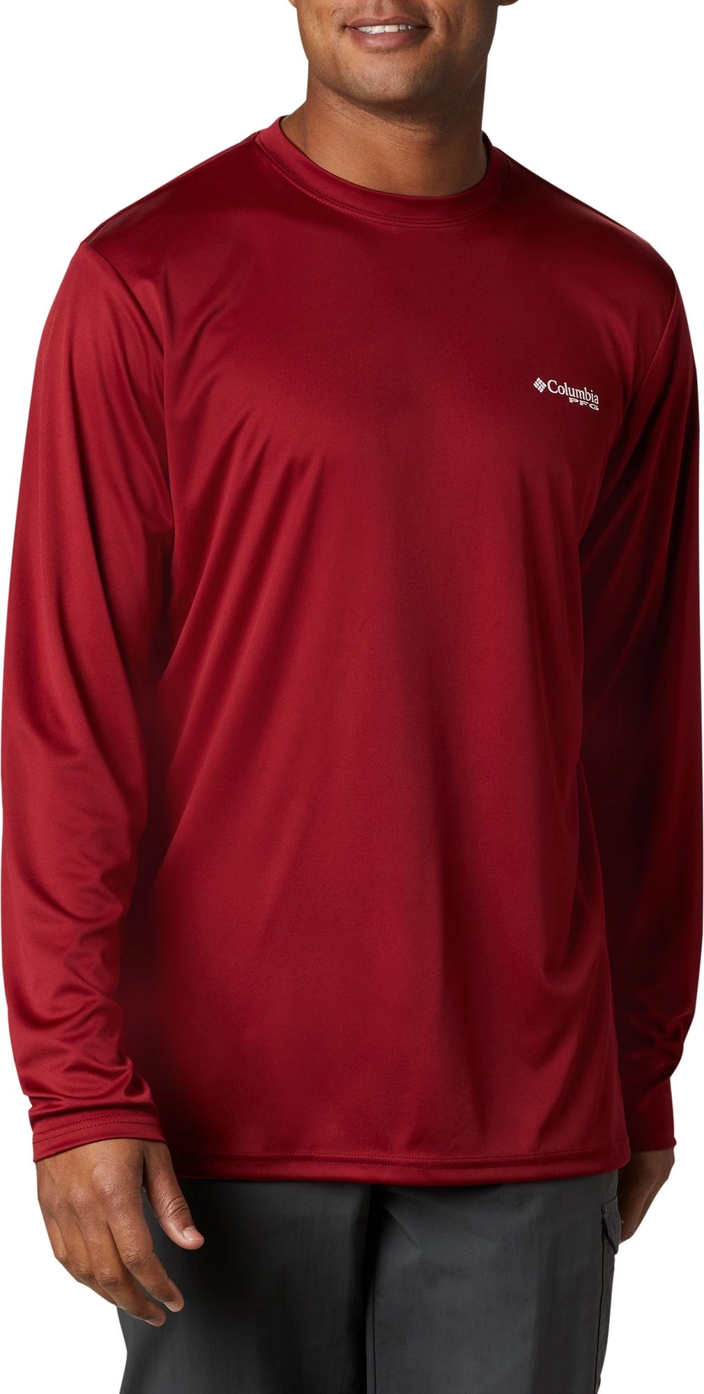Columbia Men's Terminal Tackle PFG Destination Long Sleeve Shirt Red Spark/usa 4 Columbia Men's Terminal Tackle PFG Destination Long Sleeve Shirt Red Spark/usa - Image 2