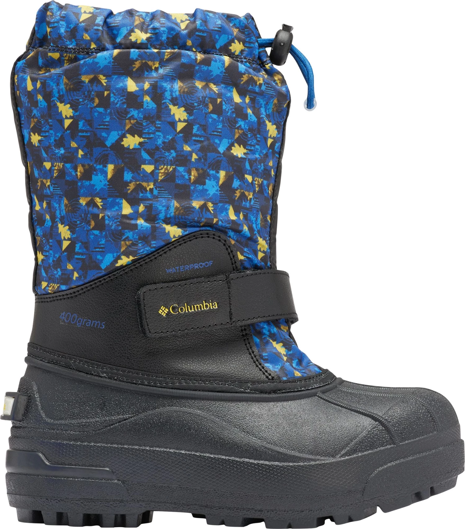 Columbia Kids' Powderbug Forty Print 400g Waterproof Winter Boots For Girls' Black/laser Lemon 3 Columbia Kids' Powderbug Forty Print 400g Waterproof Winter Boots For Girls' Black/laser Lemon