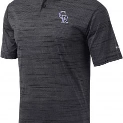 Columbia Men's Colorado Rockies Black Omni-Wick Set Performance Polo