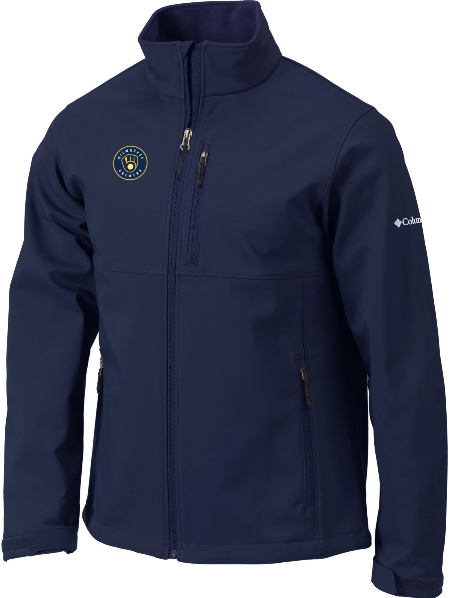 Columbia Men's Milwaukee Brewers Navy Ascender Full-Zip Jacket 3 Columbia Men's Milwaukee Brewers Navy Ascender Full-Zip Jacket