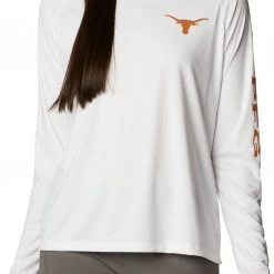 Columbia Women's Texas Longhorns White Tidal Long Sleeve T-Shirt