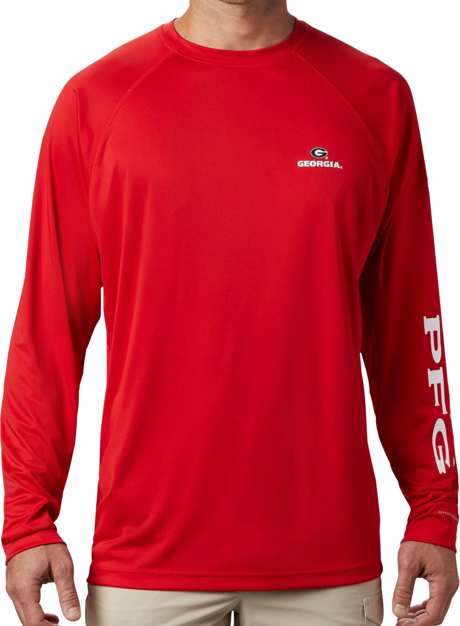 Columbia Men's Georgia Bulldogs Red Terminal Tackle Long Sleeve T-Shirt 3 Columbia Men's Georgia Bulldogs Red Terminal Tackle Long Sleeve T-Shirt