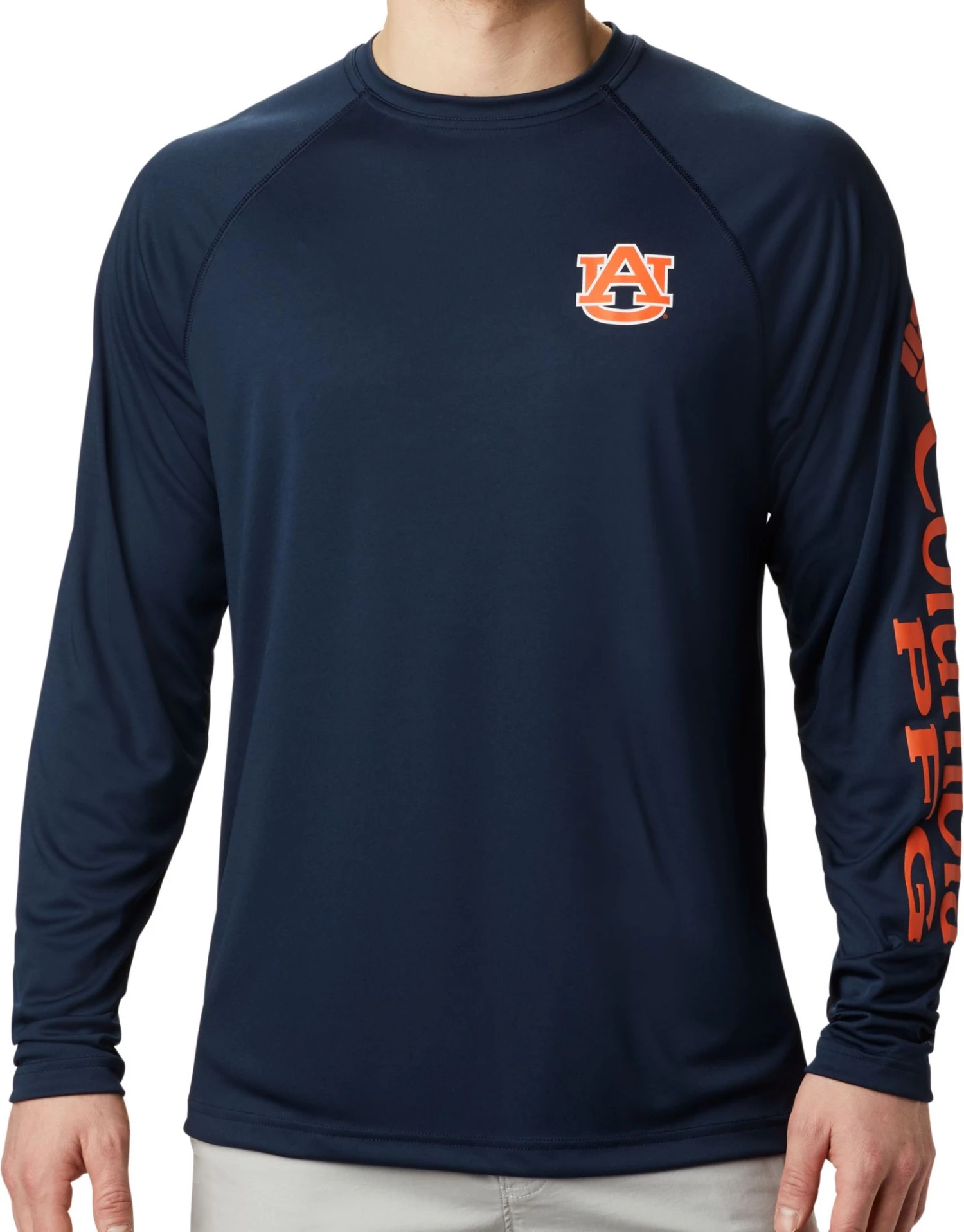 Columbia Men's Auburn Tigers Blue Terminal Tackle Long Sleeve T-Shirt 3 Columbia Men's Auburn Tigers Blue Terminal Tackle Long Sleeve T-Shirt