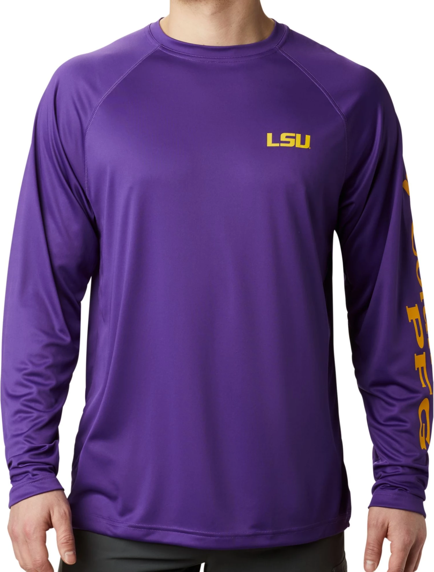 Columbia Men's LSU Tigers Purple Terminal Tackle Long Sleeve T-Shirt 3 Columbia Men's LSU Tigers Purple Terminal Tackle Long Sleeve T-Shirt