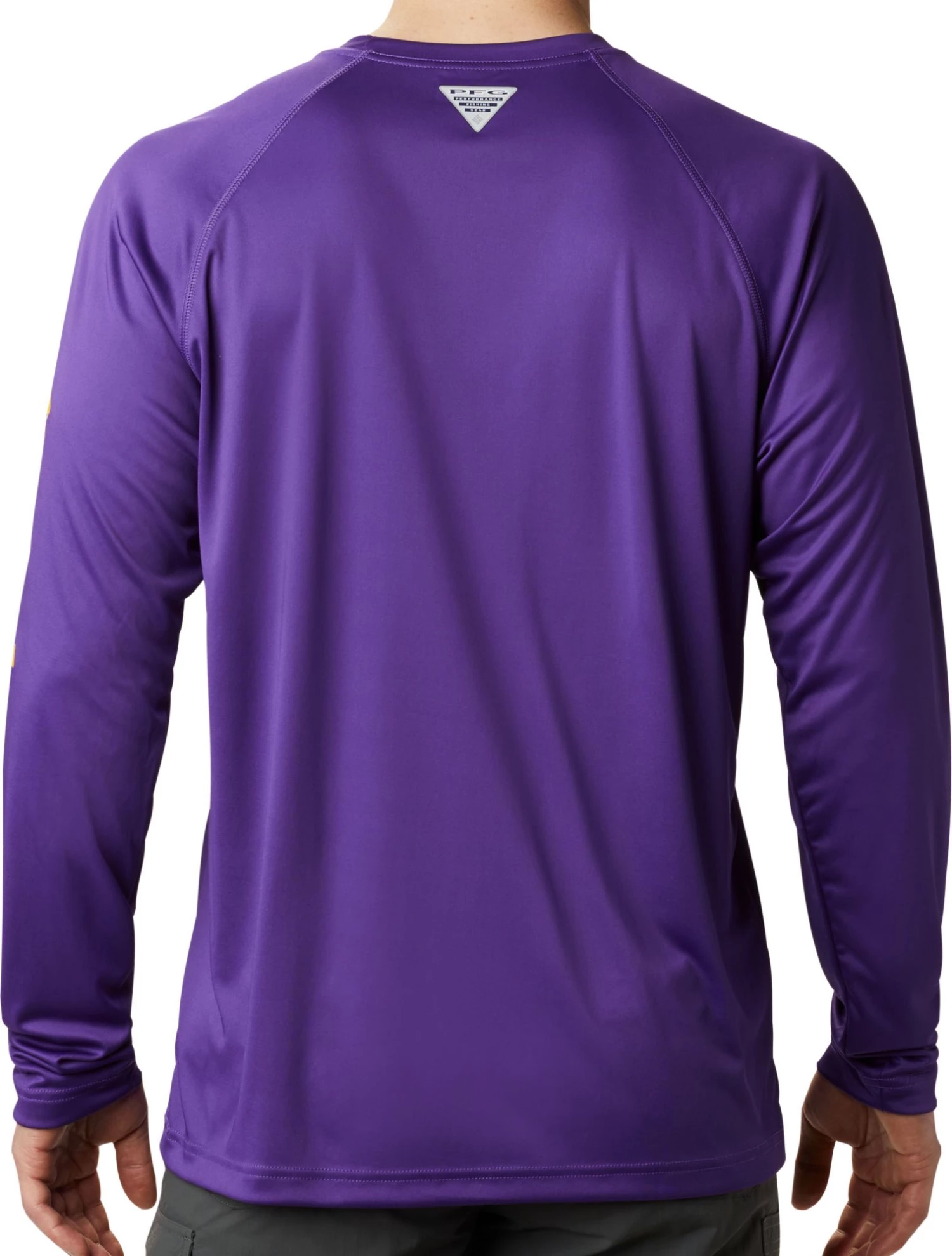 Columbia Men's LSU Tigers Purple Terminal Tackle Long Sleeve T-Shirt 4 Columbia Men's LSU Tigers Purple Terminal Tackle Long Sleeve T-Shirt - Image 2