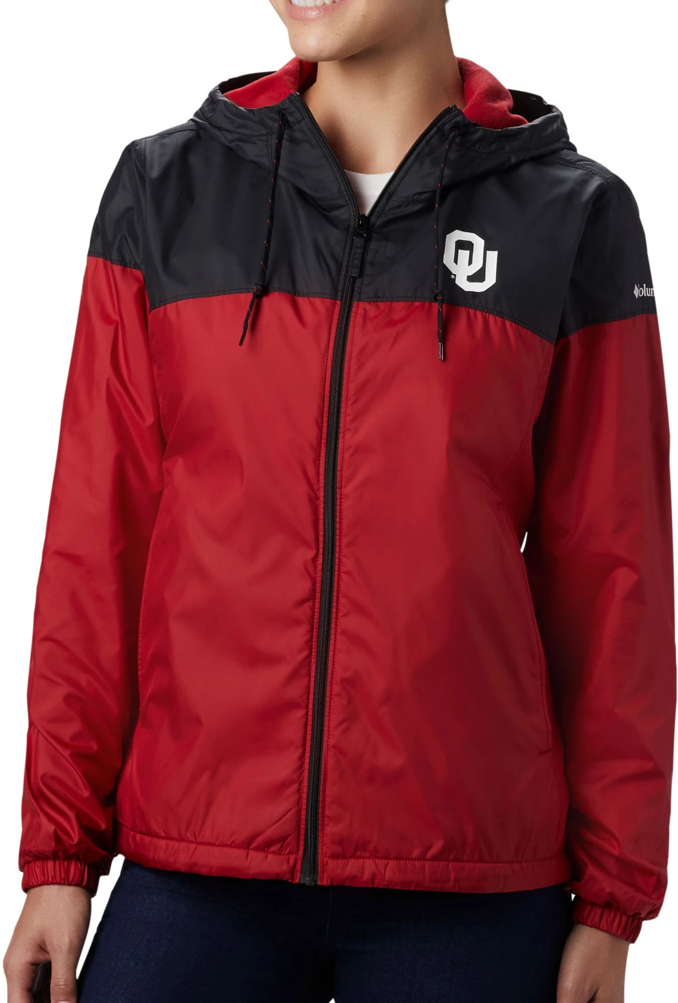 Columbia Women's Oklahoma Sooners Black/Crimson CLG Flash Forward Lined Jacket 3 Columbia Women's Oklahoma Sooners Black/Crimson CLG Flash Forward Lined Jacket
