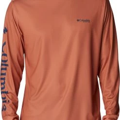 Columbia Men's Terminal Tackle PFG Carey Chen Long Sleeve Shirt Island Orange/pelagic -Columbia Sales Store unnamed file 3719