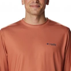 Columbia Men's Terminal Tackle PFG Carey Chen Long Sleeve Shirt Island Orange/pelagic -Columbia Sales Store unnamed file 3722