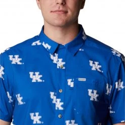 Columbia Men's Kentucky Wildcats Blue Super Slack Button Down Shirt -Columbia Sales Store unnamed file 3729