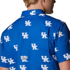 Columbia Men's Kentucky Wildcats Blue Super Slack Button Down Shirt -Columbia Sales Store unnamed file 3731