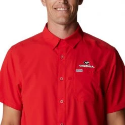 Columbia Men's Georgia Bulldogs Red Slack Tide Button-Down Shirt 10 Columbia Men's Georgia Bulldogs Red Slack Tide Button-Down Shirt -Columbia Sales Store unnamed file 3751