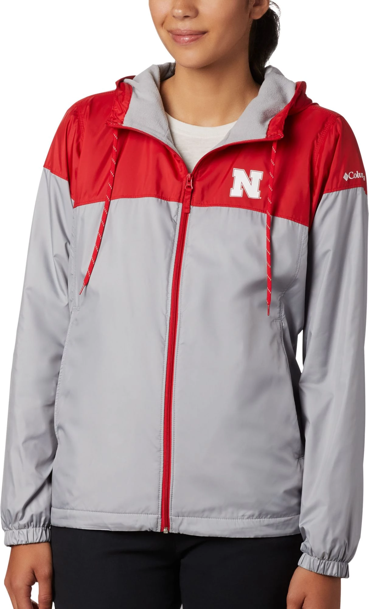 Columbia Women's Nebraska Cornhuskers Scarlet/Grey CLG Flash Forward Lined Jacket 3 Columbia Women's Nebraska Cornhuskers Scarlet/Grey CLG Flash Forward Lined Jacket