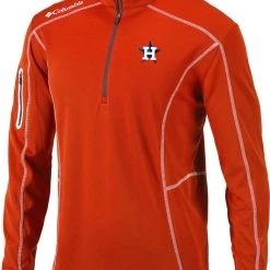 Columbia Men's Houston Astros Orange Shotgun Quarter-Zip Shirt