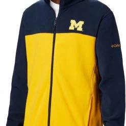 Columbia Men's Michigan Wolverines Blue Flanker Full-Zip Fleece Jacket