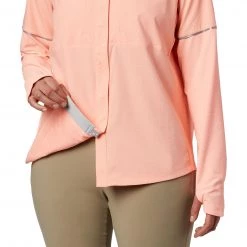 Columbia Women's PFG Ultimate Catch Zero Long Sleeve Hybrid Shirt Tiki Pink -Columbia Sales Store unnamed file 3833