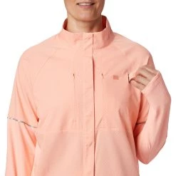 Columbia Women's PFG Ultimate Catch Zero Long Sleeve Hybrid Shirt Tiki Pink -Columbia Sales Store unnamed file 3836