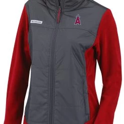 Columbia Women's Los Angeles Angels Red Full-Zip Fleece Jacket