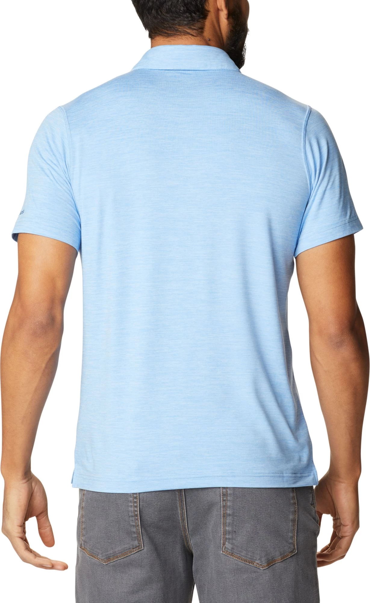 Columbia Men's North Carolina Tar Heels Carolina Blue Tech Trail Polo 5 Columbia Men's North Carolina Tar Heels Carolina Blue Tech Trail Polo - Image 3