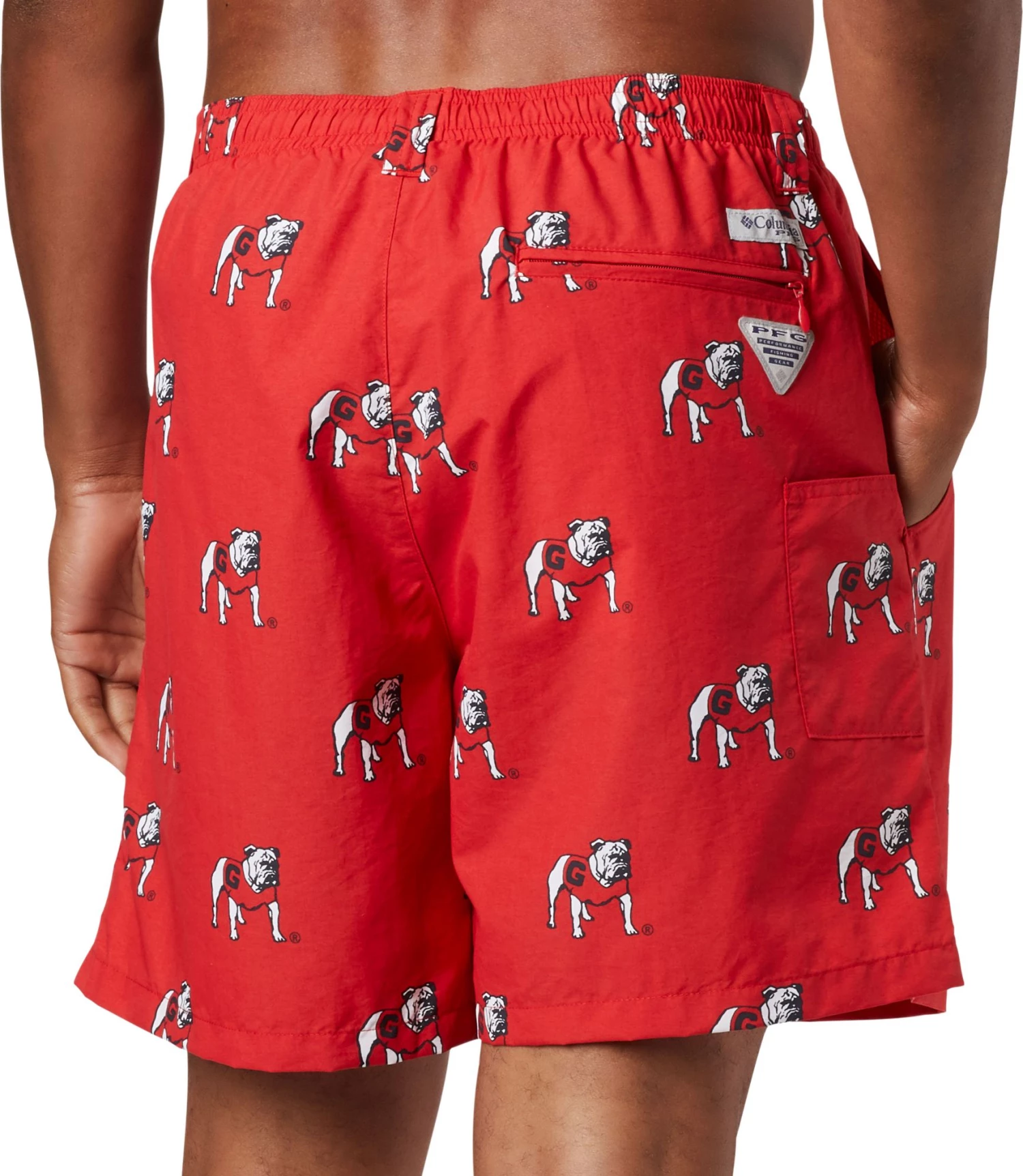 Columbia Men's Georgia Bulldogs Red Backcast II Printed Performance Shorts 4 Columbia Men's Georgia Bulldogs Red Backcast II Printed Performance Shorts - Image 2