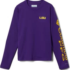 Columbia Youth LSU Tigers Purple Terminal Tackle Long Sleeve T-Shirt For Girls'