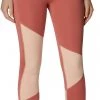 Columbia Women's Columbia Lodge Colorblock 7/8 Leggings Dark Coral Peach/pea Blm -Columbia Sales Store unnamed file 390