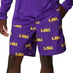 Columbia Men's LSU Tigers Purple Backcast II Printed Performance Shorts -Columbia Sales Store unnamed file 3902
