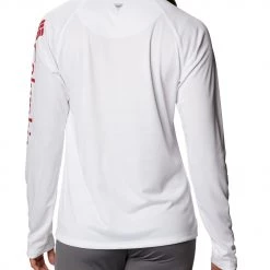 Columbia Women's Alabama Crimson Tide White Tidal Long Sleeve T-Shirt -Columbia Sales Store unnamed file 3907