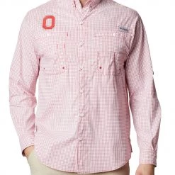 Columbia Men's Ohio State Buckeyes Scarlet Long Sleeve Tamiami Shirt