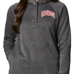 Columbia Women's Ohio State Buckeyes Darling Days Half-Snap Black Hoodie