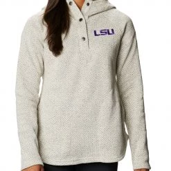 Columbia Women's LSU Tigers Darling Days Full-Zip White Hoodie