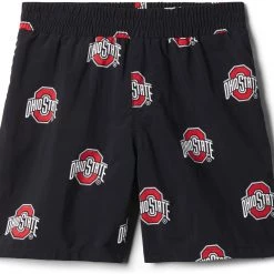 Columbia Youth Ohio State Buckeyes Backcast Printed Performance Black Shorts For Boys'