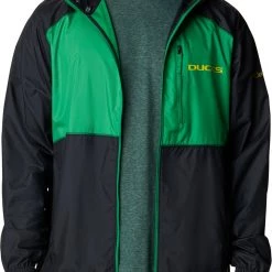Columbia Men's Oregon Ducks Black Flash Forward Full-Zip Jacket